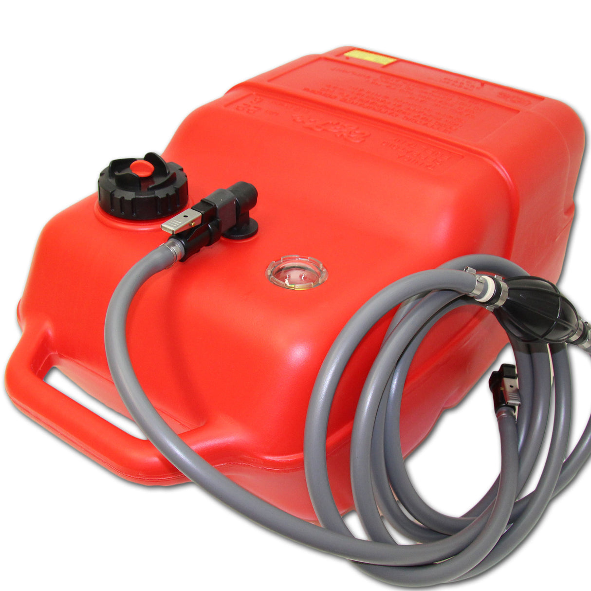 Johnson & Evinrude red fuel tank, 3m hose, manual level indicator, ISO-certified HDPE - 11.3 - 22 liters