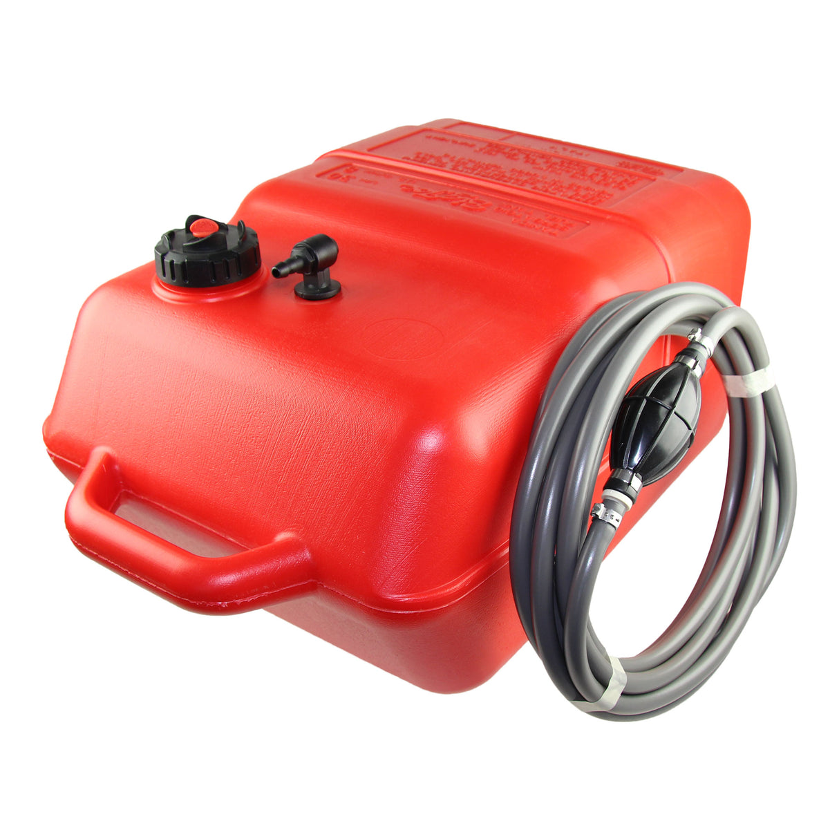 Kraftstofftank rot, Anschlussnippel 8mm, 5m Schlauch, ISO-zertifiziert, HDPE Chemiebeständig - 11.3 - 30 Liter (Optional mit Schlauch)