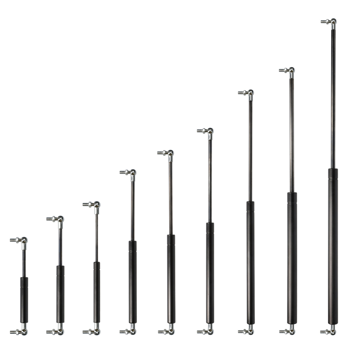 Gasdruckfeder mit Kugelgelenk 90° M6