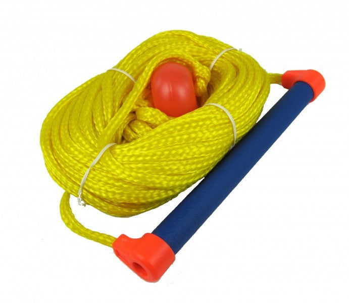 Plastimo Wasserskileine 22m Gelb, schwimmende Polypropylenleine, weiche Softgripp Aluminiumhantel