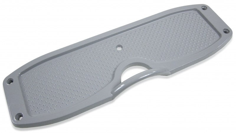 Spiegelschutzplatte Aluminium lackiert, Aluminium Schutzplatte, mit Befestigungsmöglichkeit für ein Außenborder-Sicherungsseil