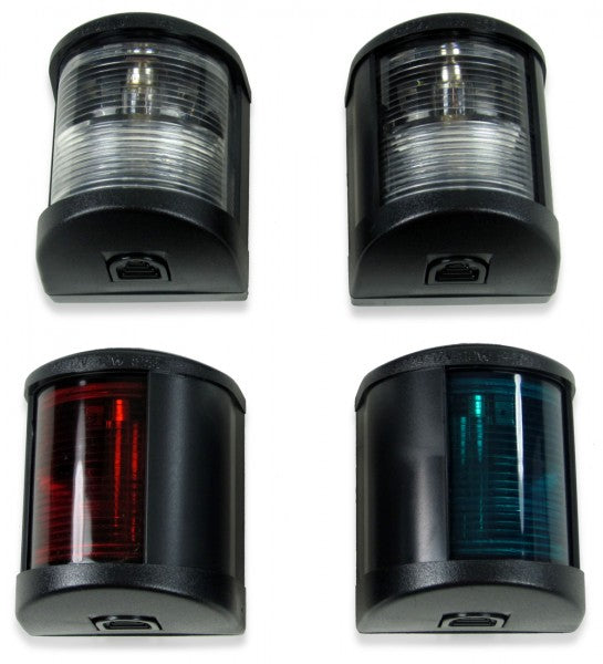 Croce del Sud navigation light set black, marine lighting, UV-resistant polycarbonate, IMO/Colreg 72 compliant
