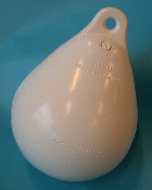 FENDER Bojenfender 230 x 280 mm, Schiffsschutz, Polyform Markenqualität, Rückschlagventil, stabiles Leinenauge, weiß