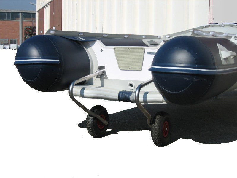 Slipräder Heckräder Edelstahl abnehmbar klappbar, Transport-Slipräder, 100 kg Belastung/Rad 260 mm Raddurchmesser