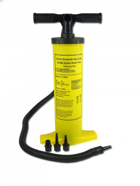 Handluftpumpe Pumpe 5L, Zweifachwirkend, Schlauchboot Pumpe, 1 bar Maximaldruck, Großzügige Griffe und Fußplatte