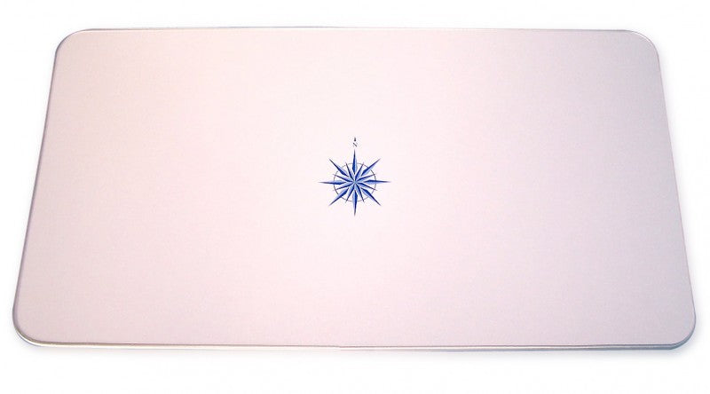 Tischplatte Holz 110 x 60cm, Tischoberfläche, wasserfest mit Windrosendekor