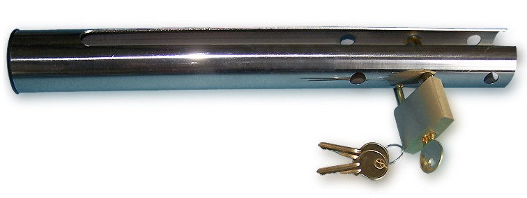 Diebstahlsicherung Außenbordmotor Edelstahl Messing-Vorhängeschloss, Diebstahl-Schutz, für Knebelschrauben Abstand bis 250 mm
