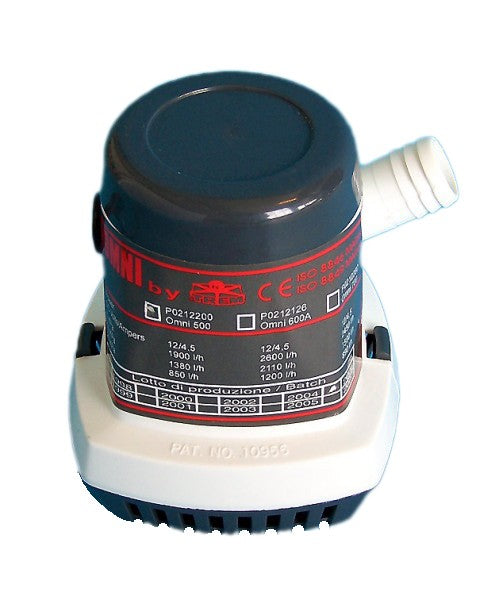Bilge pump 12V 1900L/h, pump, shockproof, acid and petrol resistant