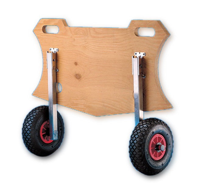 Slipräder Transportrollen 260mm Raddurchmesser, klapp- und abnehmbar, max. Belastung 130kg/Rad, Nirosta AISI 316 Edelstahl