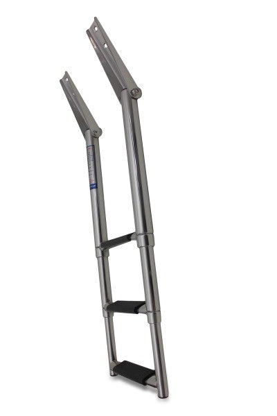 Badeleiter Teleskop 3-stufig, rutschfeste Bootstreppe, schwenkbare Beschläge