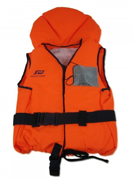 Typhoon Rettungsweste 100N 50-70kg, Schwimmweste mit Ohnmachtschutz, erhöhtem Kragenauftrieb und Signalorange