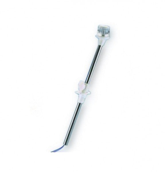 Rundumlicht Lichtmast Edelstahl 360 Grad arretierbar, Vollkreislaterne, wetterfestes ABS Kunststoff