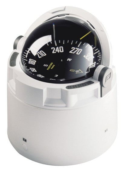 Kompass Olympic 135 Bootskompass für Boote über 9m, inkl. einstellbarem weißen Sockel, beleuchtet
