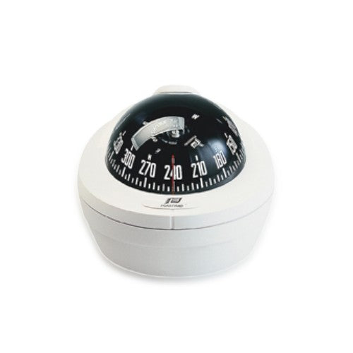 Kompass Offshore Mini Saphir-Kompass, 75 mm Sockel Weiß/Schwarz, UV-beständig & wasserdicht