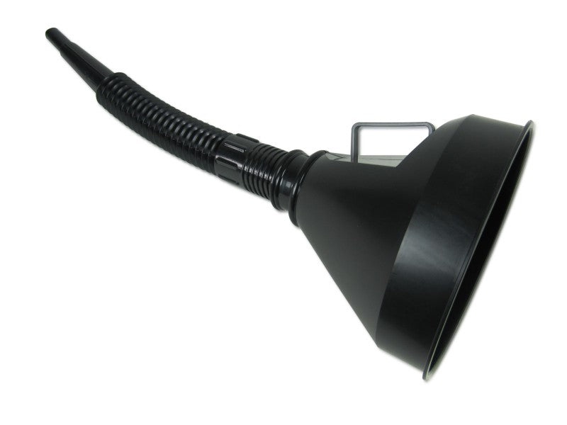 Funnel detachable with sieve filter and flexible spout, petrol filling aid, 140 mm diameter