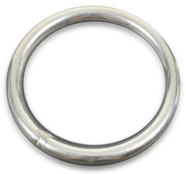 Edelstahlring hochglanzpoliert, Edelstahl A4, Innendurchmesser 50 mm, Außendurchmesser 64 mm, Materialstärke 7 mm