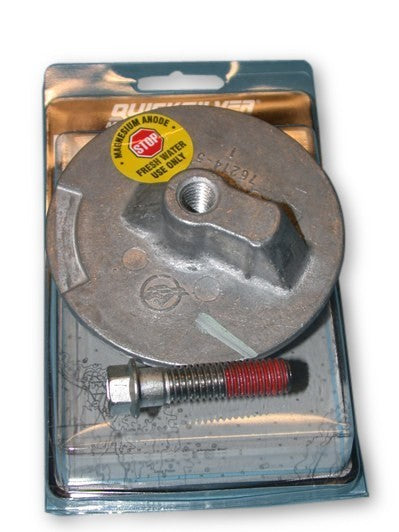 Magnesium anode suitable for freshwater, boat anode, including mounting materials, original Mercury/Mercruiser spare part number 97-76214A6