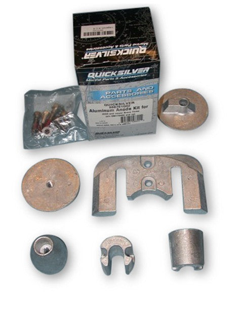 Aluminiumanodensatz für Salz- und Süßwasser Mercruiser Bravo III Anoden-Set Originalanoden ab 2002 0M179452 inkl. Befestigungsmaterialien