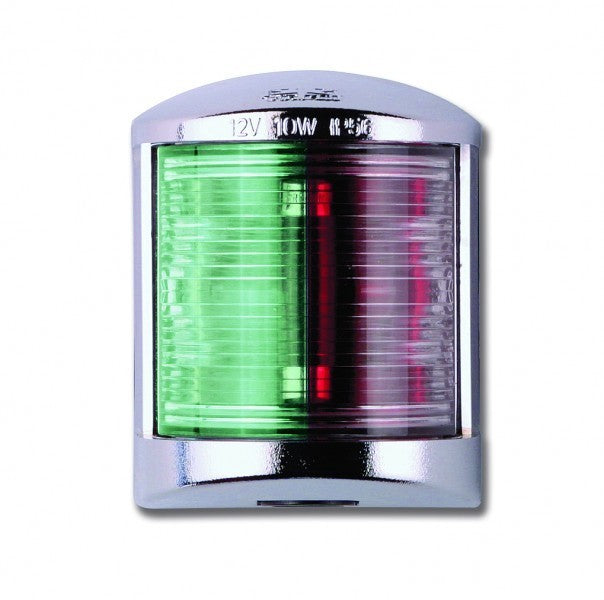 Zweifarbenleuchte Navigationslampe verchromtes Gehäuse LED, für Wasserfahrzeuge, wasserdicht IP 56