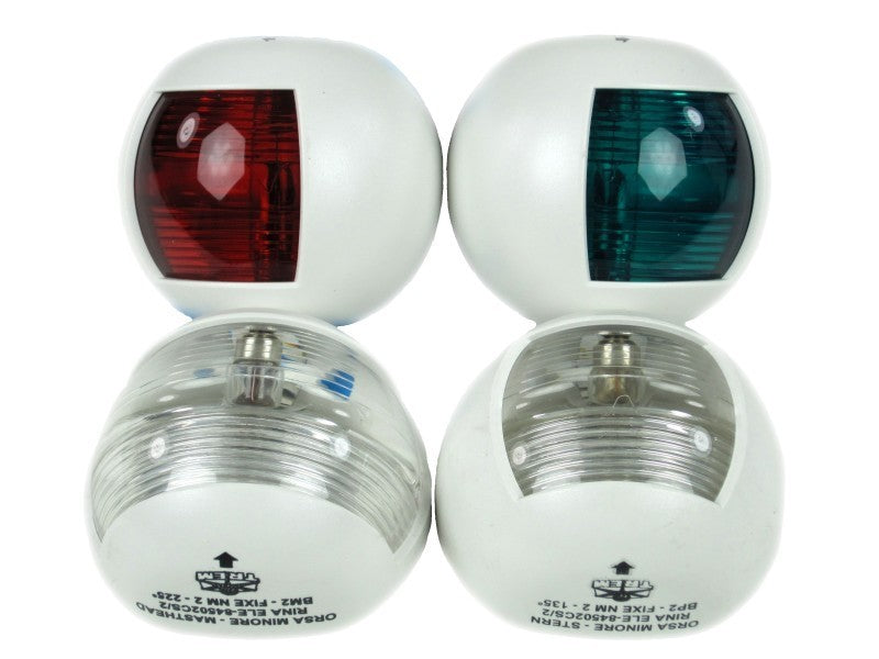 Orsa Minore Navigationslichterset LED, Navigationsbeleuchtung, UV-beständiges weißes Polycarbonatgehäuse, entspricht I.M.O./Colreg 72