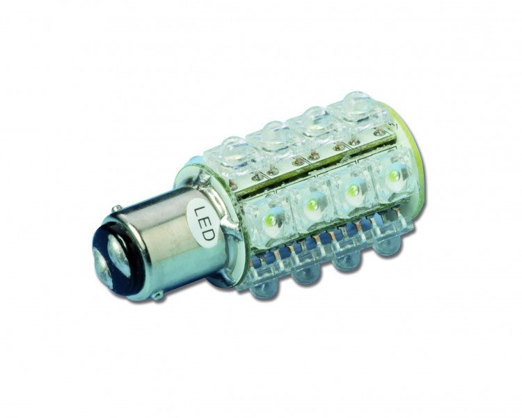 LED-Einsatz 20 Leuchtdioden BA15d, LED-Lampe, 57mm Länge, 12 Volt