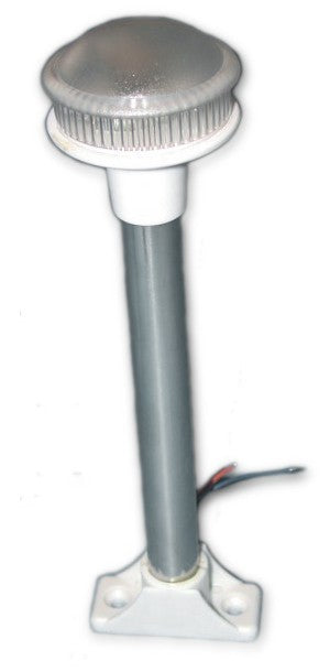 LED light mast 360° made of stainless steel, all-round light, 12V, height 23cm