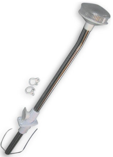 Lichtmast aus Edelstahl, 60cm höhenverstellbar, LED Rundumlicht, stufenlos arretierbar, für Wasserfahrzeuge