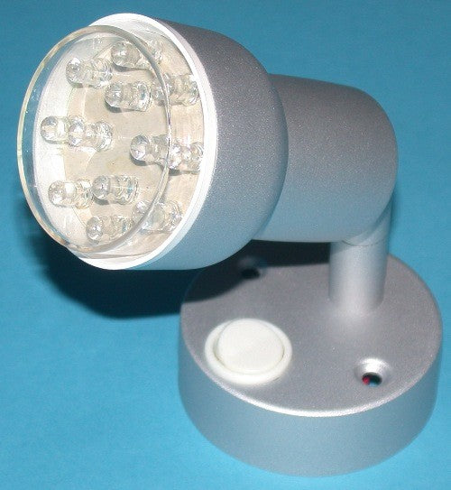 LED Spot Aluminium Eloxiert 12 LEDs, Strahler, Eingebauter Schalter