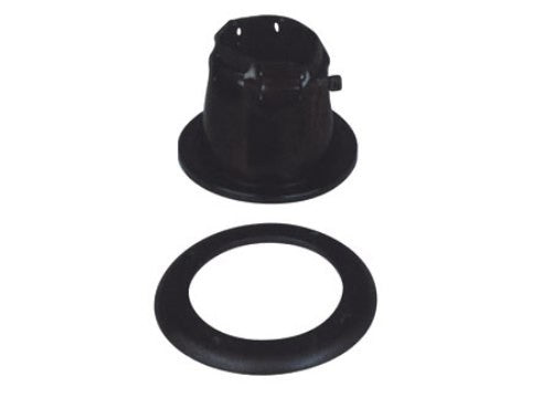 Kabeldurchlass Kunststoff Schwarz 105mm x 68mm, Kabelkanal, robust und langlebig