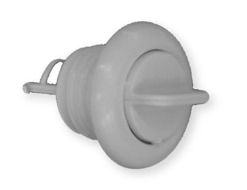 Drain plug plastic 40 mm, drain nozzle, white flange diameter 40 mm USP