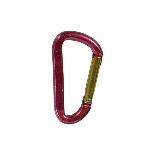 Karabinerhaken Aluminium eloxiert 5mm Rot, Kletterzubehör, leicht und langlebig