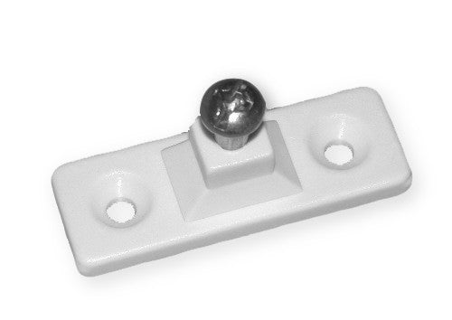 Bimini bracket vertical plastic white, Bimini attachment, with screw for installation - black or white