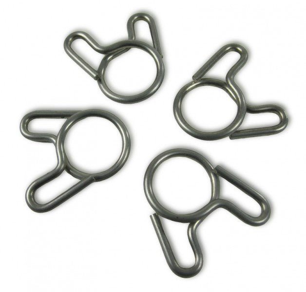 Schlauchschellen Edelstahl selbstspannend, Spannschellen, rostfrei, 4 Stück