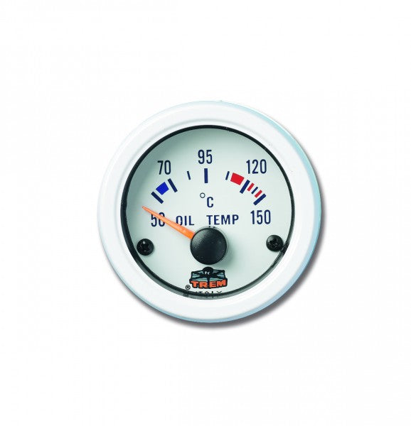 Öltemperaturanzeige Schwarz 57 mm mit neuem Drehmontagesystem, Ölthermometer, inklusive Geber - schwarz oder weiß