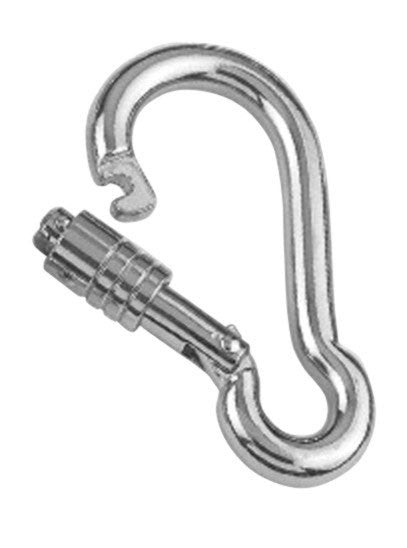 Karabinerhaken Edelstahlausführung 6 mm, Springverschluss, hohe Bruchlast 417 Kg