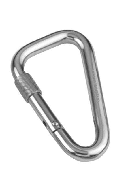 Karabinerhaken Sicherheitsmutter Edelstahl 11 mm, Karabiner, Bruchlast 1600 Kg