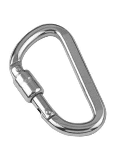 Karabinerhaken mit Springverschluss Edelstahl A4 8 mm, Sicherheitsverschluss, Bruchlast 1590 Kg