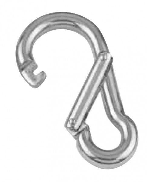 Karabinerhaken Edelstahl A4 Spezialverschluss 11 mm, Karabiner, Bruchlast 2000 Kg