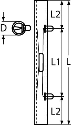 Pipe quick release fastener made of stainless steel A2 18.7 mm diameter, pipe connection, durable and robust