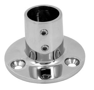 Railing base stainless steel A4 90° 22 mm, railing system, durable base 63.5 mm