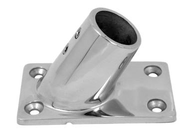 Railing base stainless steel A4 60° 25 mm, stainless steel fitting, robust & durable