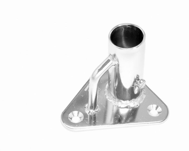 Railing base stainless steel A4 5° width 86 mm, handrail bracket, stainless steel