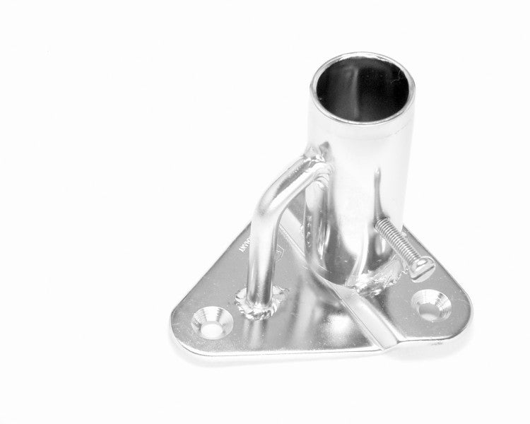 Railing base made of stainless steel A4, width 85 mm, marine fitting, robust and durable