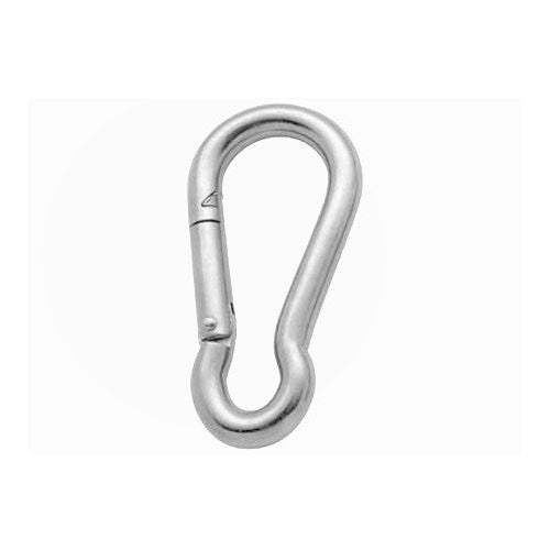Karabinerhaken Edelstahl 13 mm, Sicherheitsclip, Rostfrei A4