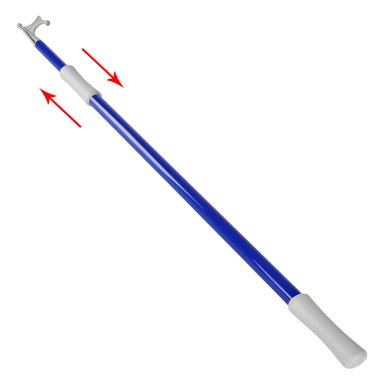 Bootshaken Reinigungsset mit teleskopierbarem Alurohr, abnehmbaren Zubehörteilen, ideal für die Bootsreinigung - 120 - 200 cm (Optional mit Zubehör)