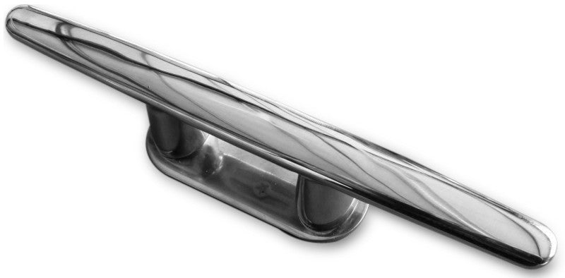 Klampe Edelstahl Bodenplatte 200 mm, Bootsklampe, AISI 316 Edelstahl hochglanzpoliert