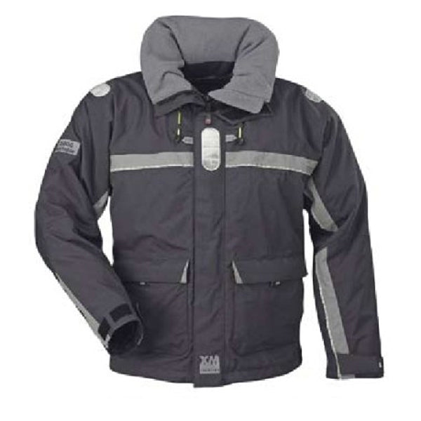 Segeljacke XM Offshore Segeljacke anthrazit, reflektierende Sicherheitsstreifen, wasserdichter Wetterschutz, Größe XS