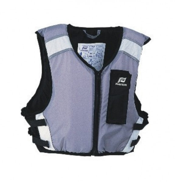 Schwimmhilfe Challenge Schwimmweste 50N Grau/Weiß 30-50kg, Schwimmjacke, hohe Bewegungsfreiheit und einstellbare Passform