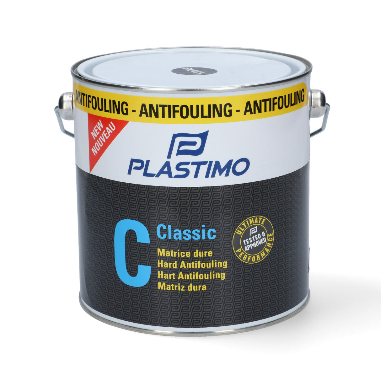 Antifouling Classic 2,5L Hart-Antifouling, Schiffsunterwasseranstrich, schwarz, für Segel- und Motorboote, hoher Bewuchsschutz, geeignet für trocken fallende Liegeplätze