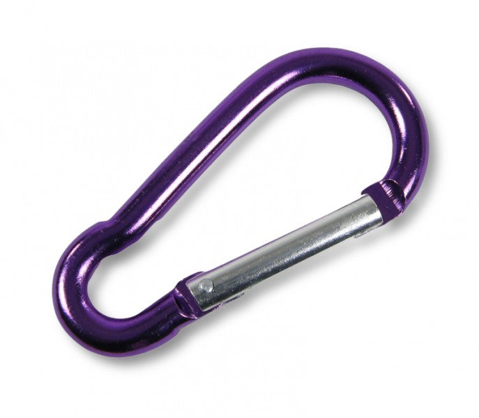 Karabinerhaken Aluminium 6.5mm Lila, Clip, eloxiertes Aluminium